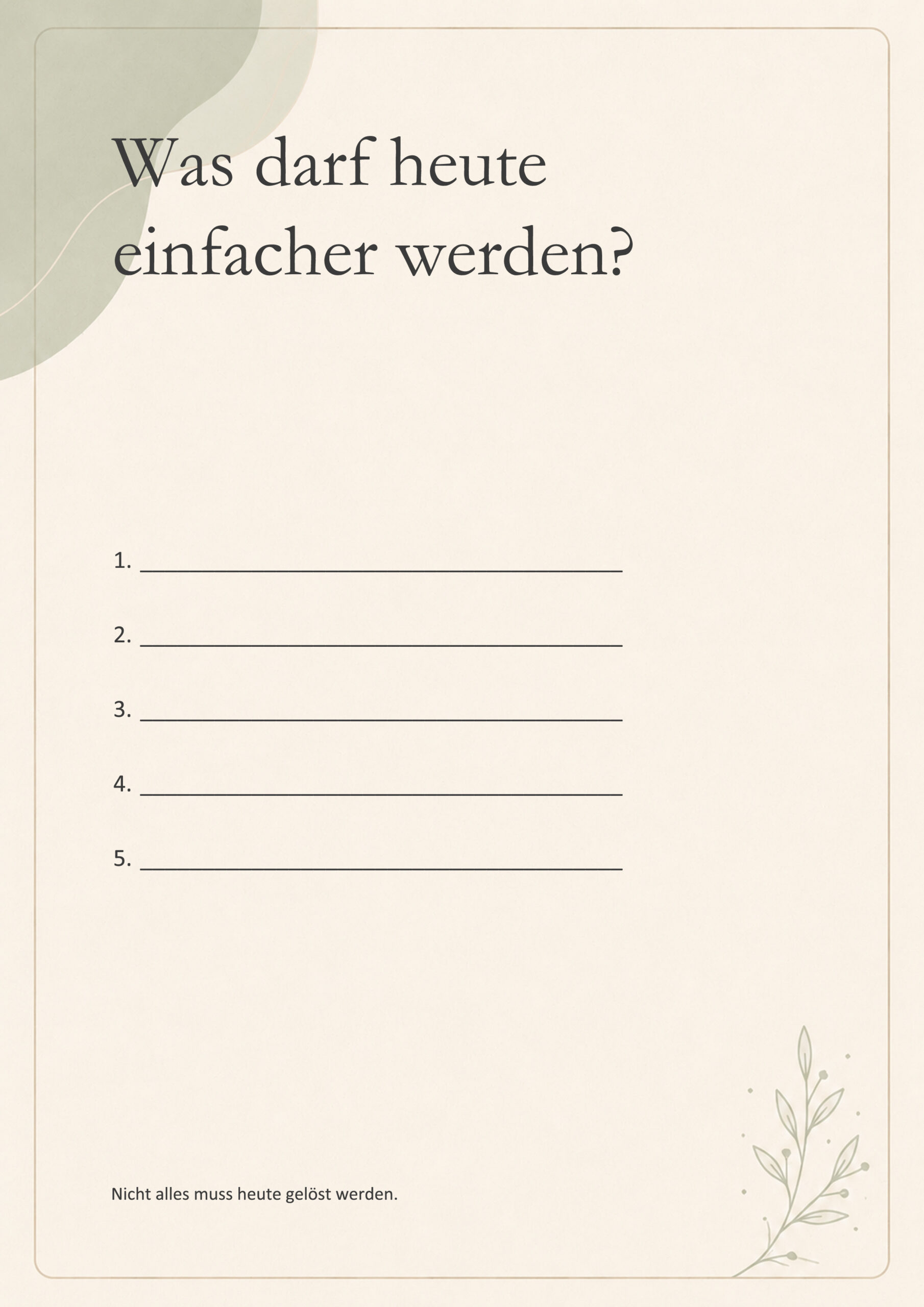 Was brauche ich gerade