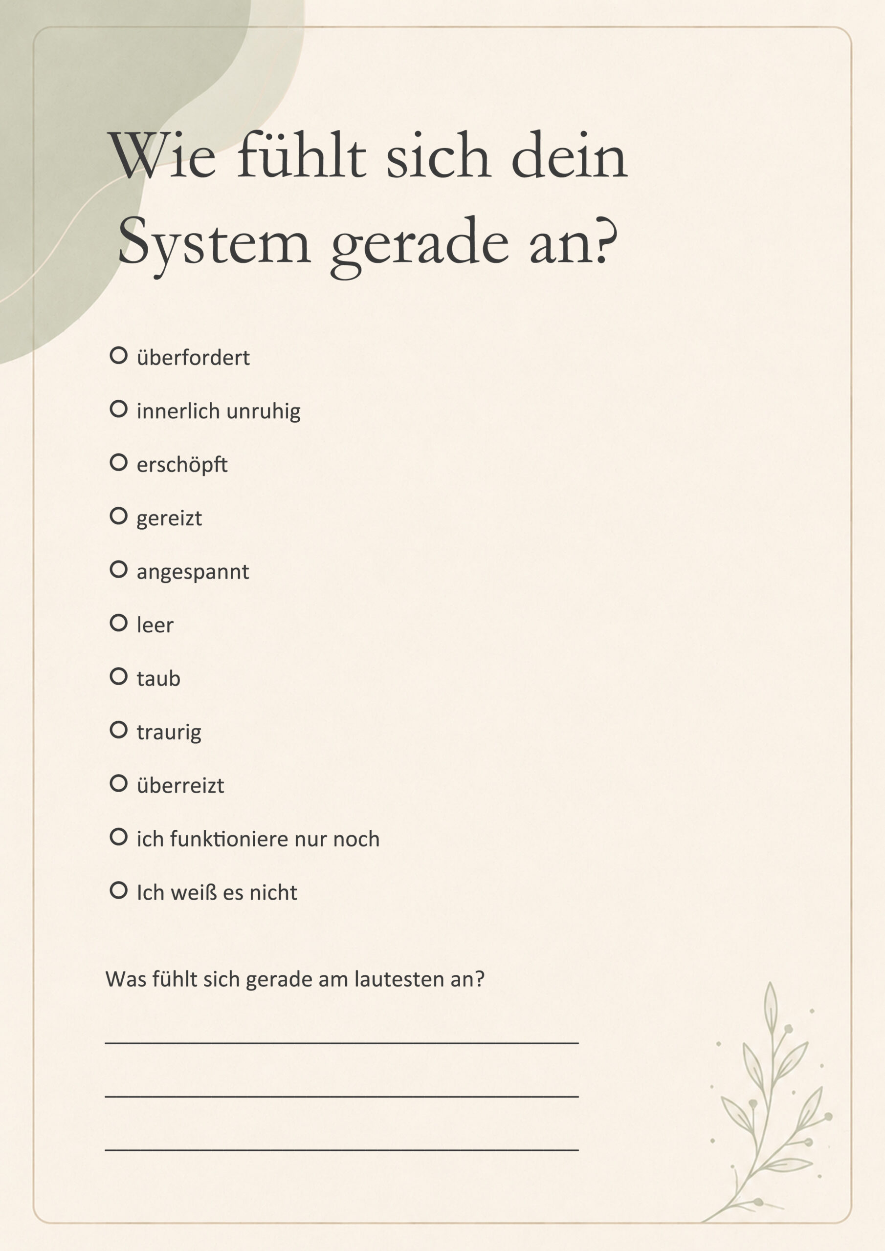 Was braucht mein Nervensystem? – Sanfter Check-In – Bild 4