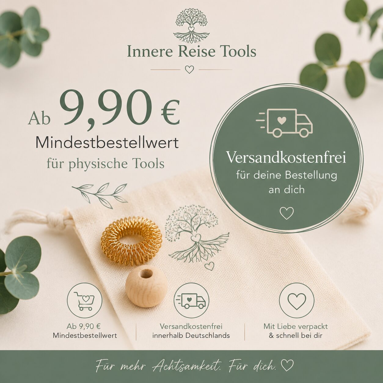 Sensorische Achtsamkeits-Scheibe mit Mini-Karte – Bild 3
