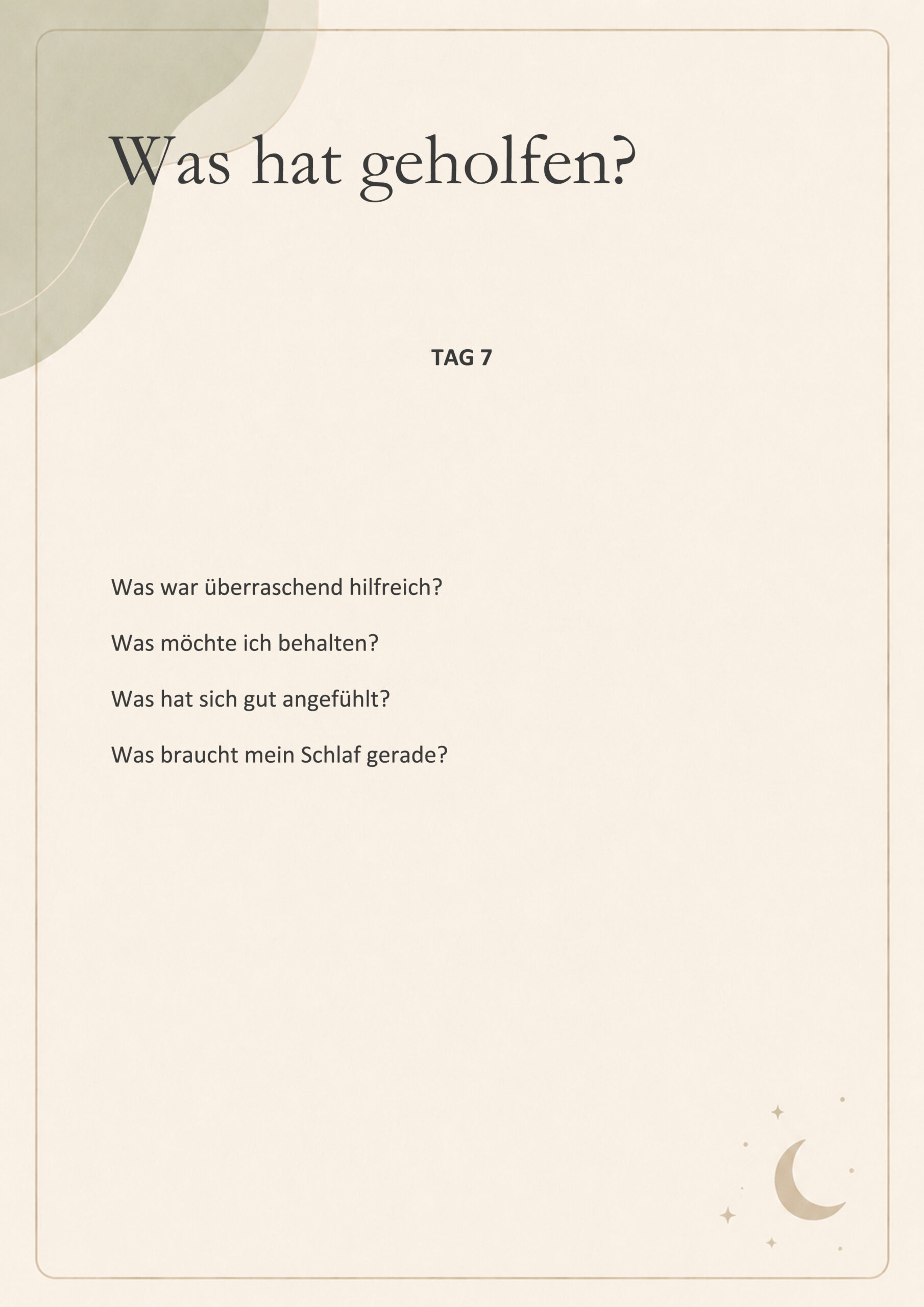 Workbook - 7 Tage Schlaf Reset – Bild 5